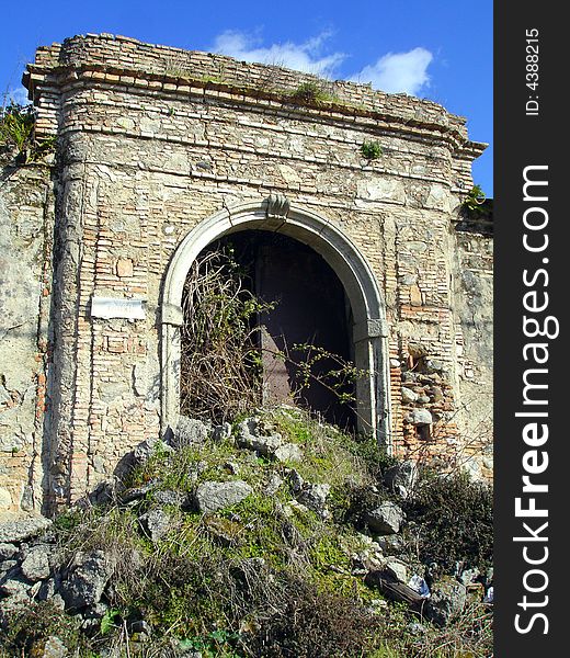 View of an old rural house. View of an old rural house