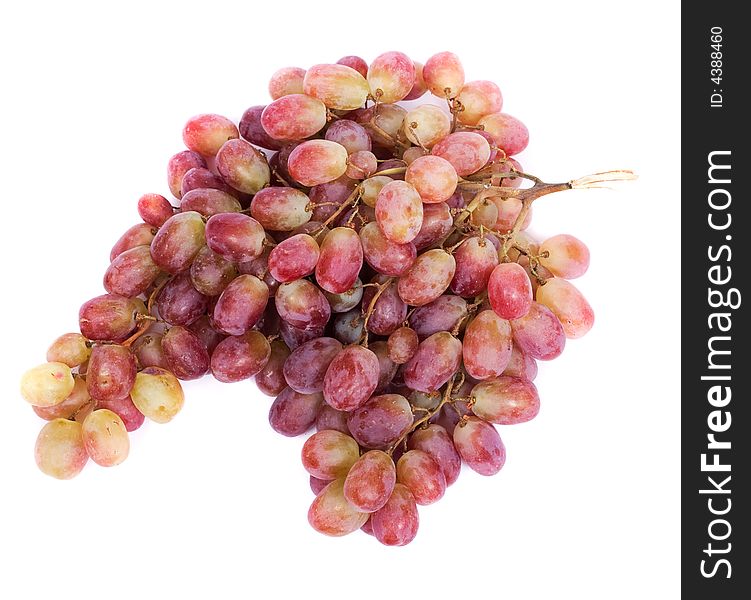 Image series of fresh vegetables and fruits on white background - grape