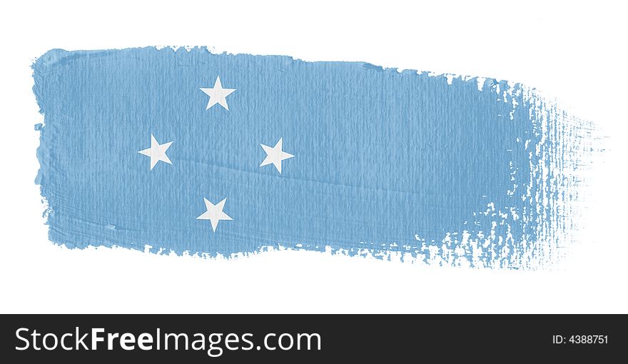 Brushstroke Flag Micronesia