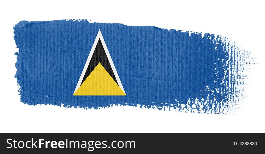 Brushstroke Flag Saint Lucia