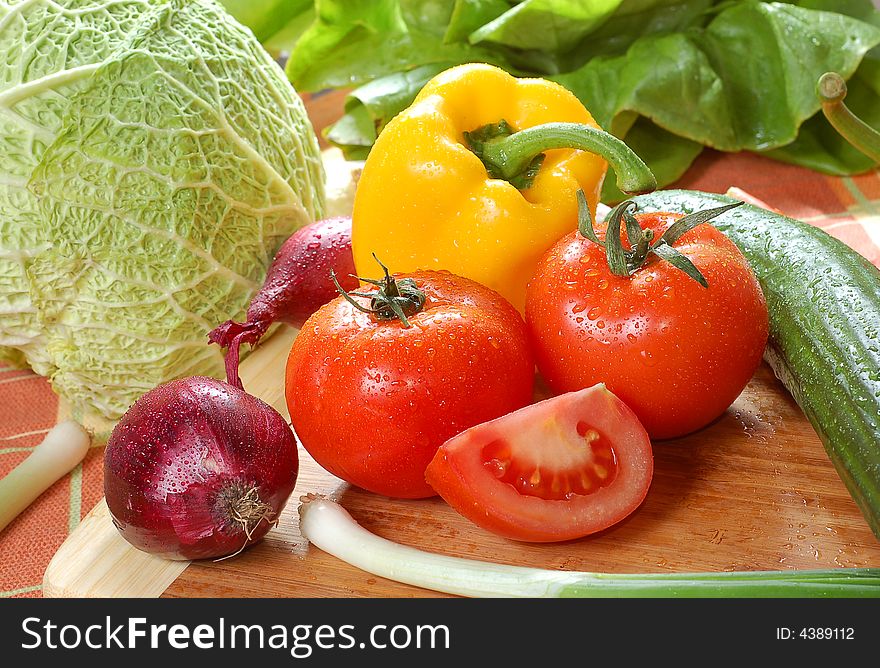 Delicious fresh vegetables studio shot