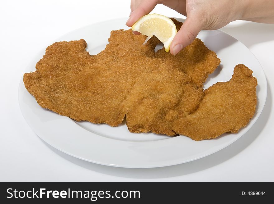 Wiener schnitzel is a popular food, which can be quickly prepared