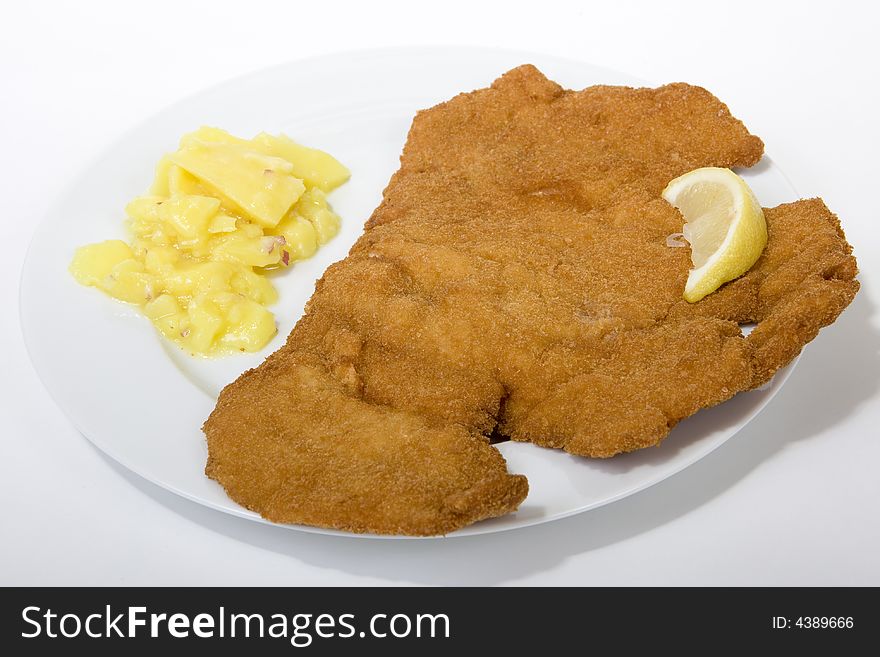 Wiener schnitzel is a popular food, which can be quickly prepared