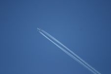 Airplane In The Blue Sky Stock Image Airplane In The Blue Sky Stock Image