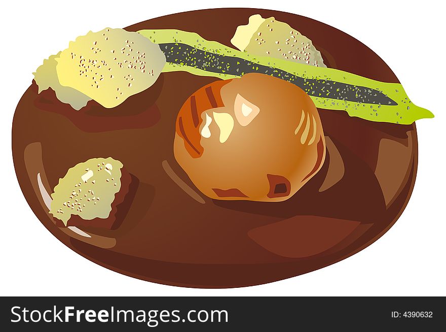 Illustration of a sweet chocolate candy bar available in vector format