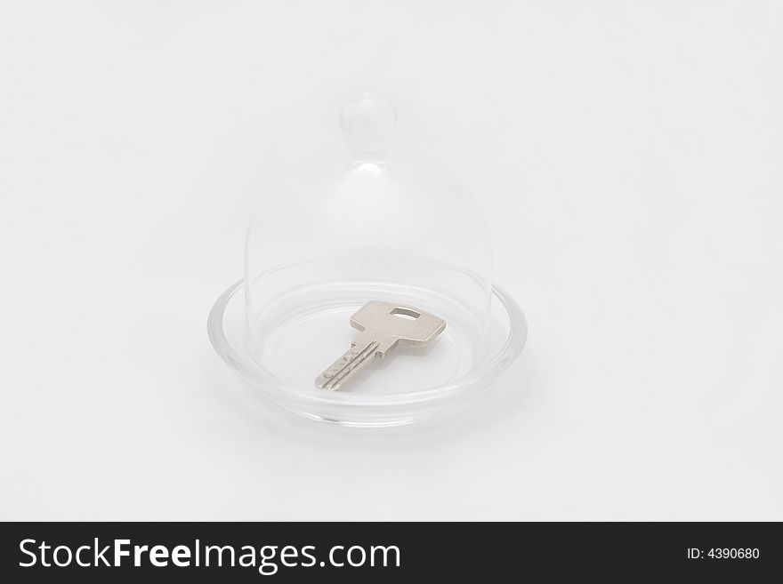 Key protected by glass security shield. Key protected by glass security shield