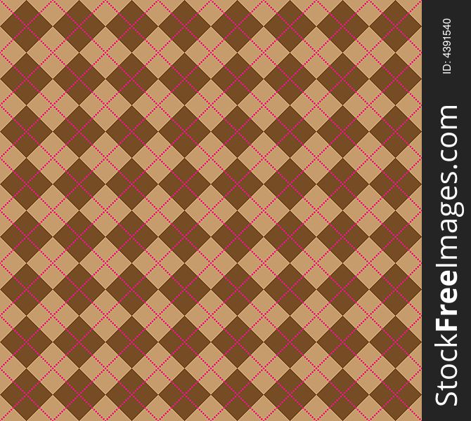 Brown And Pink Argyle