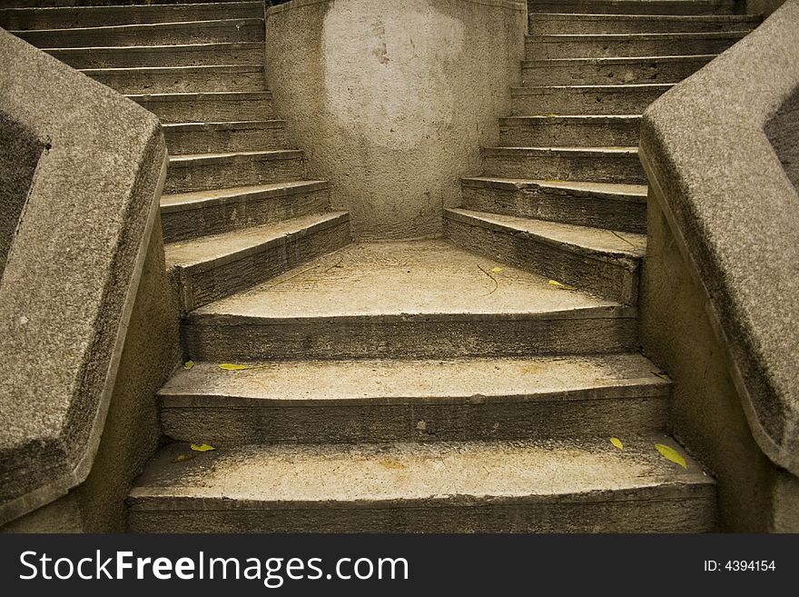 Front view of symmetric stairs