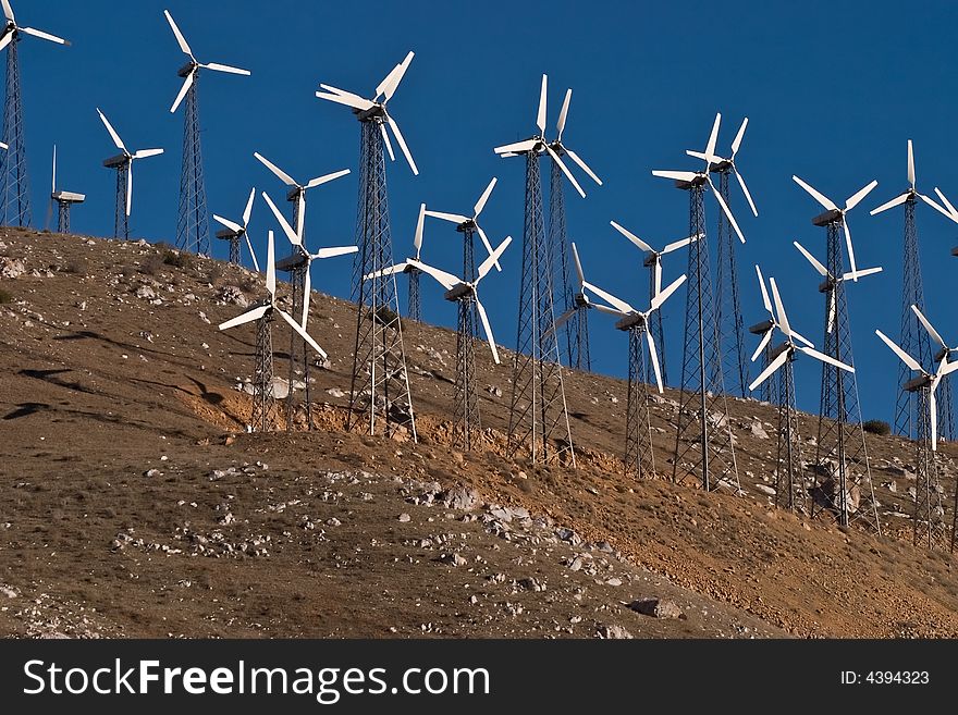 Windmill power generators near Mojave, California
