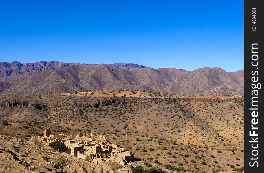 Small village in Atlas Mountain. Small village in Atlas Mountain