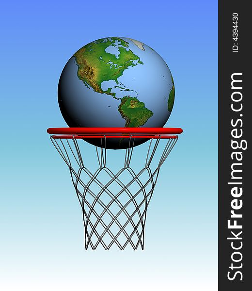 There is world in the basket. There is world in the basket