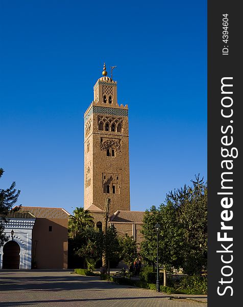 Marrakesh â€“ the Koutoubia mosque at sommer. Marrakesh â€“ the Koutoubia mosque at sommer