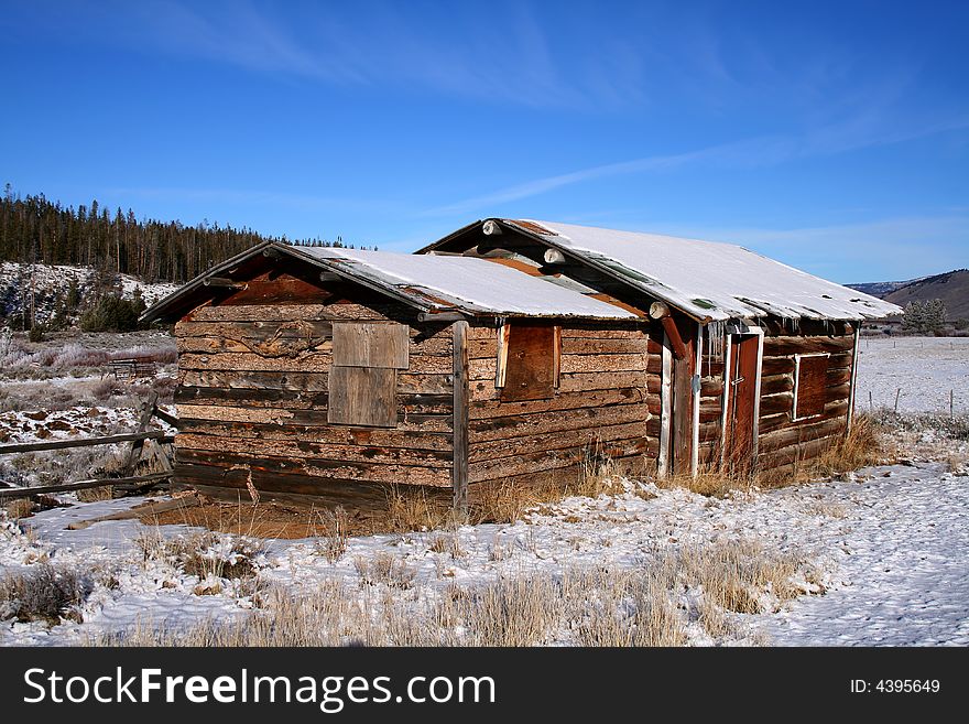 Abandoned cabin wintering in central Idaho. Abandoned cabin wintering in central Idaho