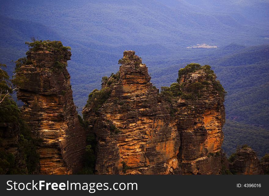 The Three Sisters mountains at Katoomba, NSW, Australia