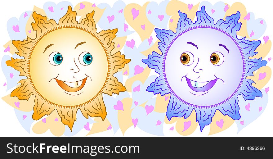 Two Cheerful Sun