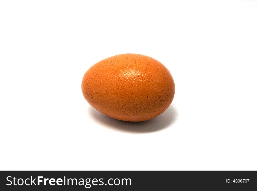 An egg on a white background. Can be used for Easter Day.