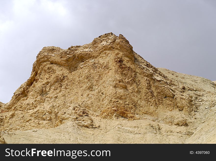 Hiking in Arava desert, Israel, stones and sky. Hiking in Arava desert, Israel, stones and sky