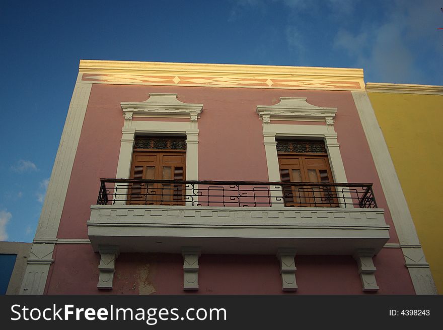 Colorful and classical building in Campeche,Mexico,. Colorful and classical building in Campeche,Mexico,