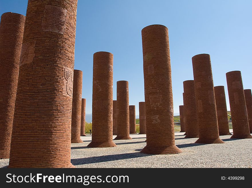 Some modern sculptures at the square