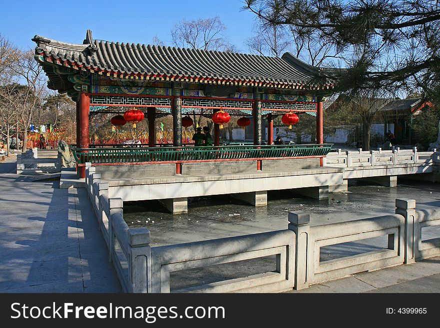 A garden which mimic the traditional Su-Zhou Garden in Beijing China. A garden which mimic the traditional Su-Zhou Garden in Beijing China
