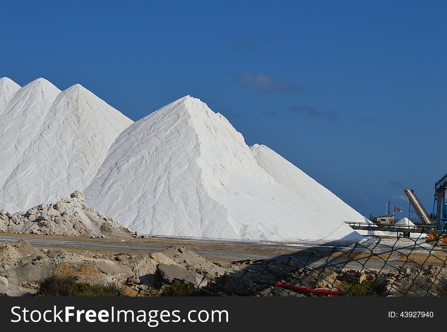 A salt mountain located in Santa Pola, Alicante, Spain. A salt mountain located in Santa Pola, Alicante, Spain