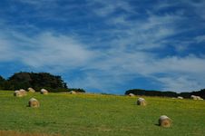 Haystacks And Blue Sky Stock Photos Haystacks And Blue Sky Stock Photos