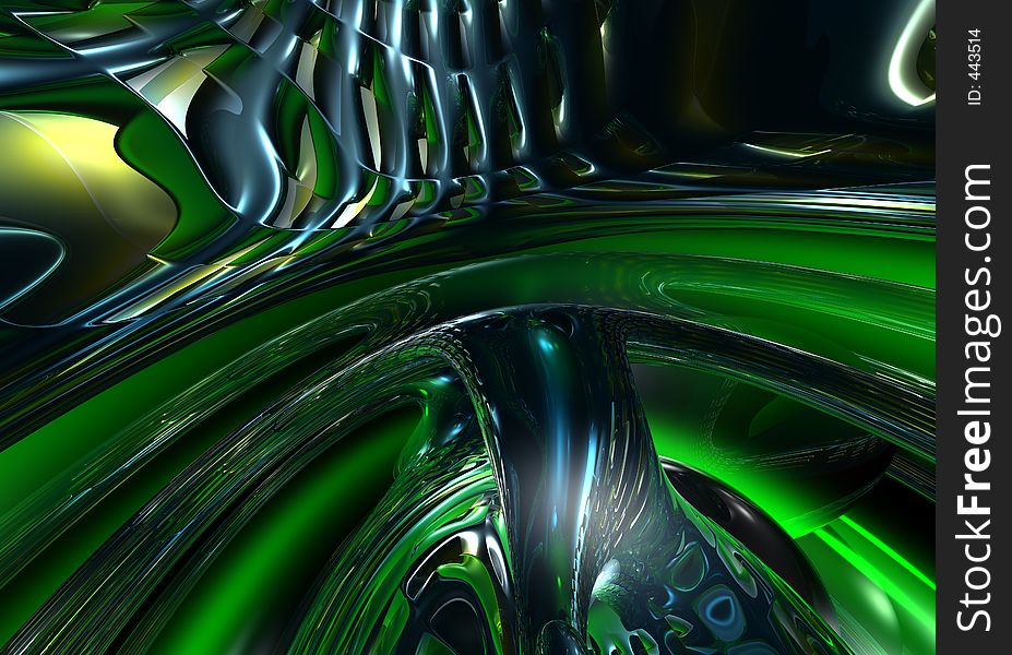 Liquid metall&green rings
