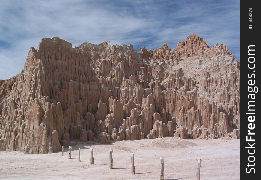 Cathedral Gorge State Park in eastern Nevada was once part of an ancient lakebed. Erosion has carved those sediments into fascinating formations. Cathedral Gorge State Park in eastern Nevada was once part of an ancient lakebed. Erosion has carved those sediments into fascinating formations.