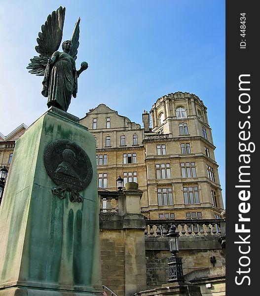 Statue of an angel at Bath UK