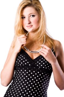 Girl Posing With Sunglasses Stock Photos Girl Posing With Sunglasses Stock Photos