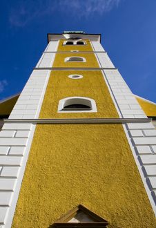 Bell Tower From Low Perspective Stock Image Bell Tower From Low Perspective Stock Image