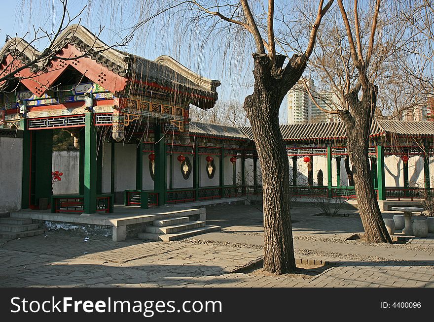 A garden which mimic the traditional Su-Zhou Garden in Beijing China. A garden which mimic the traditional Su-Zhou Garden in Beijing China