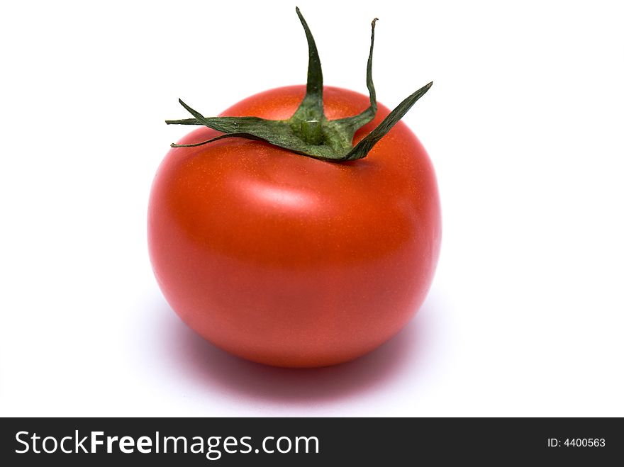 Juicy Isolated Tomato on the white background