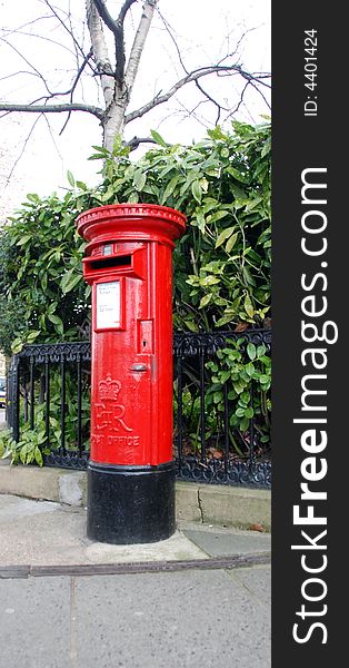 Pillar Box In Springtime Subur