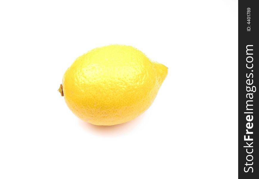 Fresh yellow lemon in the studio
