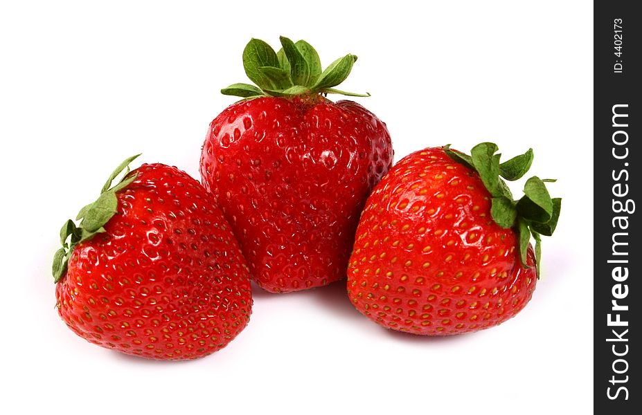 Strawberries On White