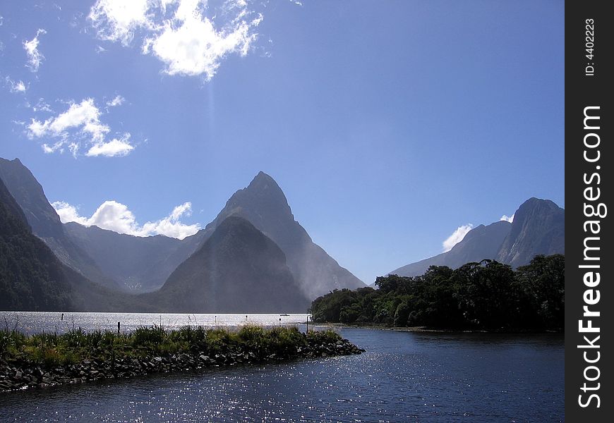 Milford Sound in New Zealand. Milford Sound in New Zealand.