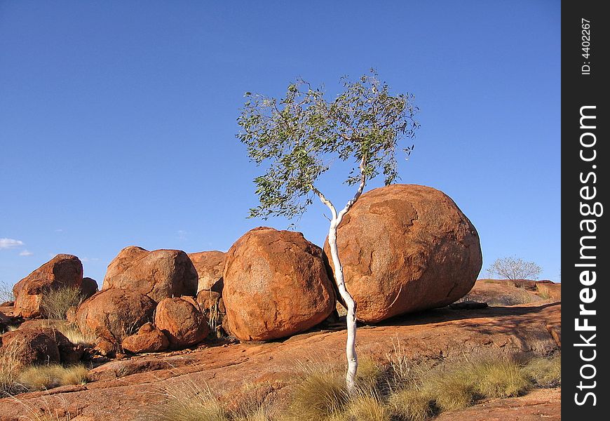 Devil's Marbles in the Australian outback.