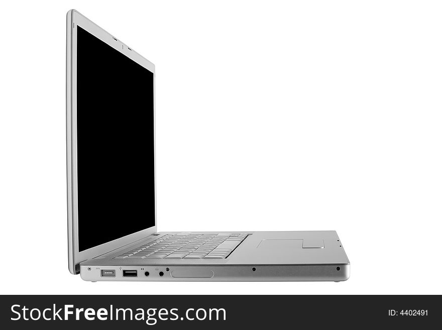 Modern and stylish laptop on a white background