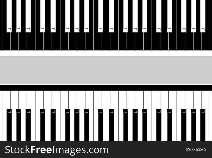 Black keys and white keys of the piano