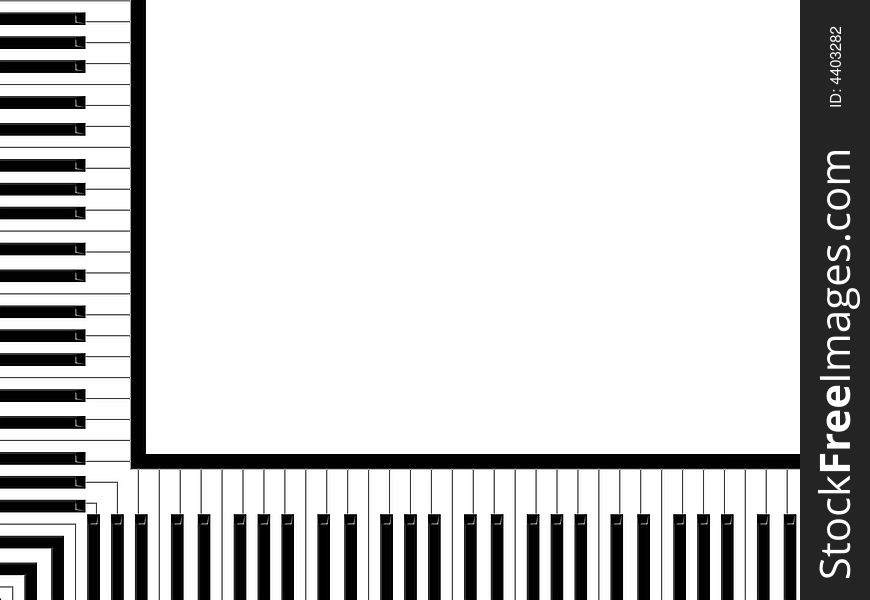 Black keys and white keys of the piano