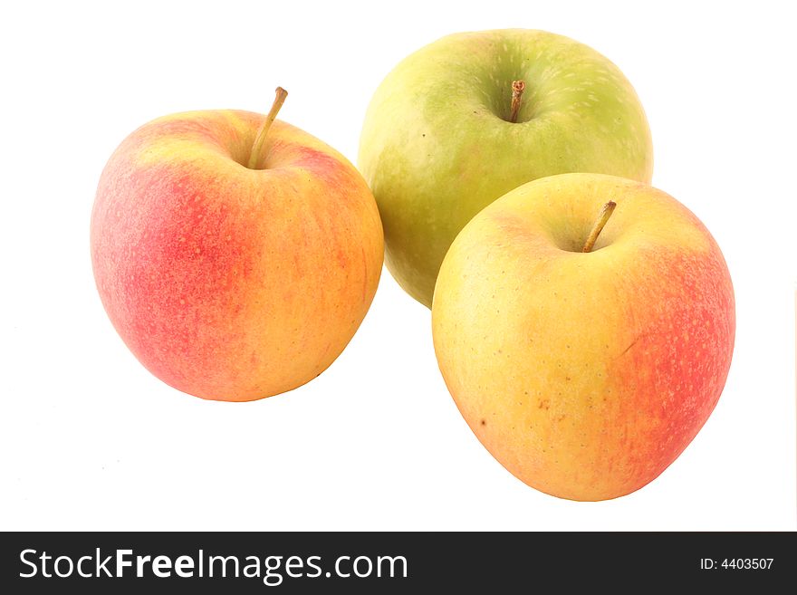 Apples on a withe background.