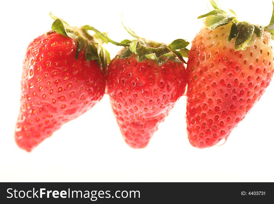 Strawberrys on a withe background.