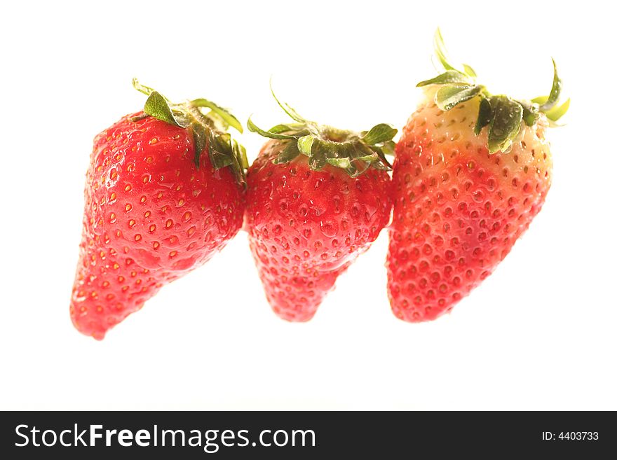 Strawberrys on a withe background.