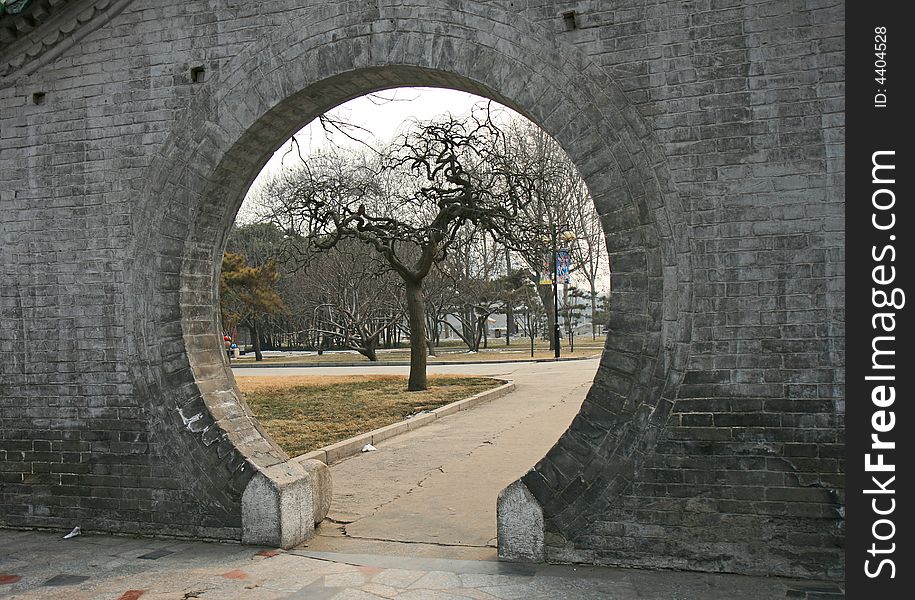 The historical Cong-Tai  Park in Handan China