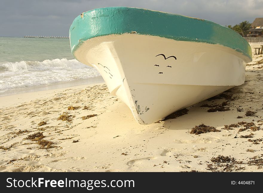 Old Boat On Shore