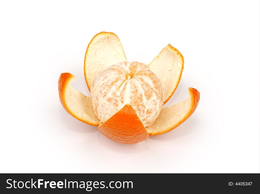 Fruits ripe orange on white
