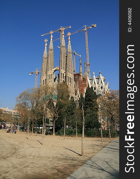 Sagrada Familia view.
Barcelona (Spain). Sagrada Familia view.
Barcelona (Spain)