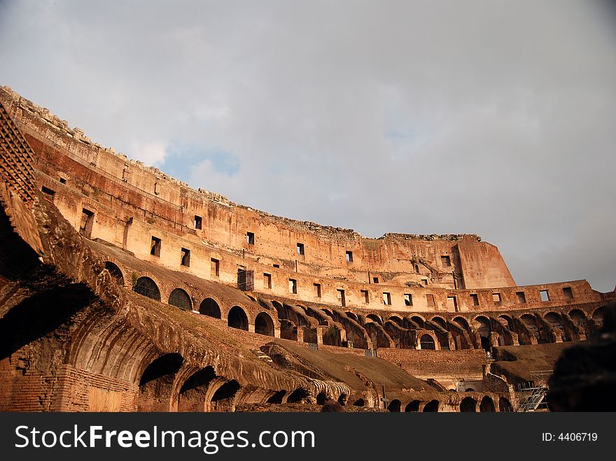 Famous Roman Colosseum in Rome, Italy