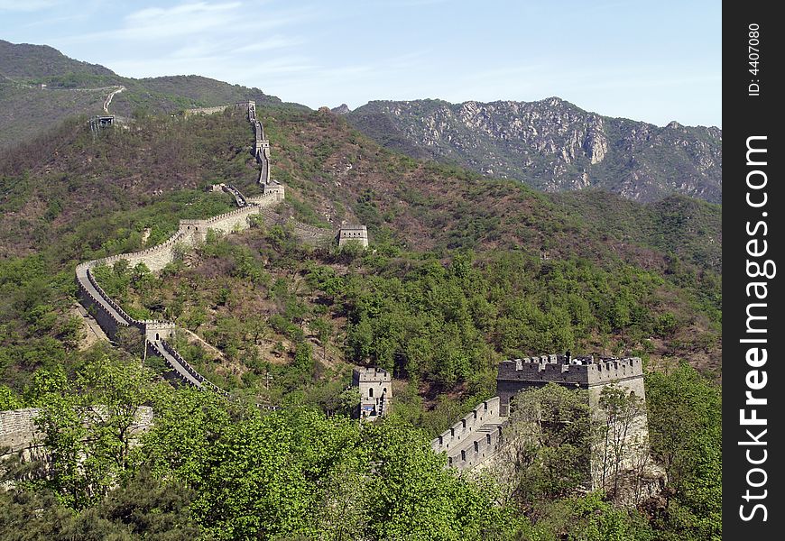 Panorama of the Mutianyu Great Wall.